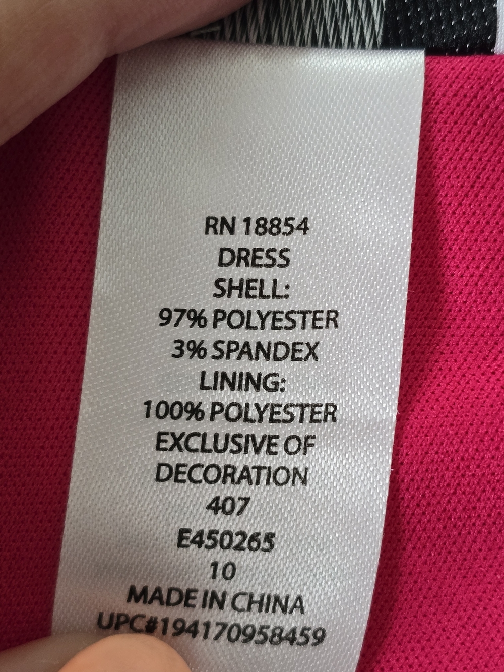 Rare Editions Girls Hot Pink Fit & Flare Dress. Size 10. Nwt - Picture 6 of 6